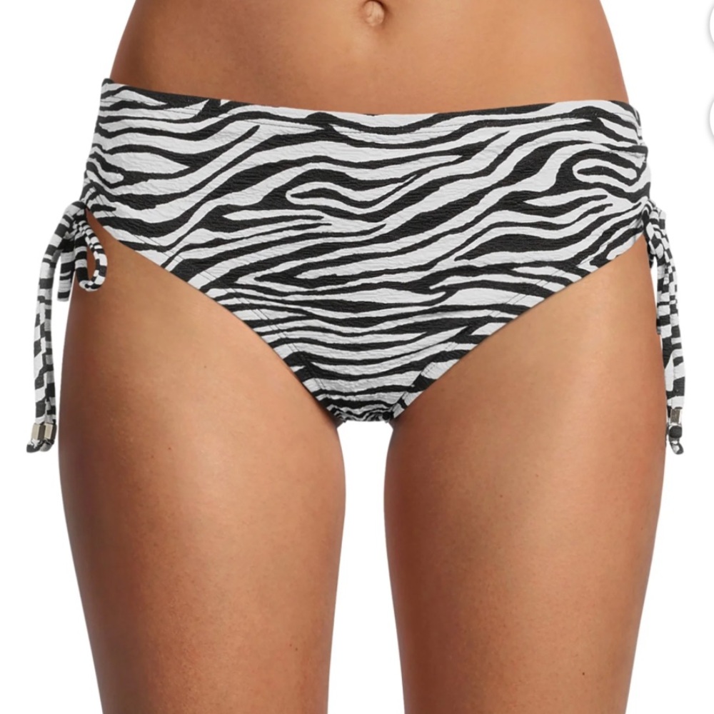 Time and Tru Zebra Print Swim Bottoms - Black and White 2X NWT plus size - Picture 7 of 8